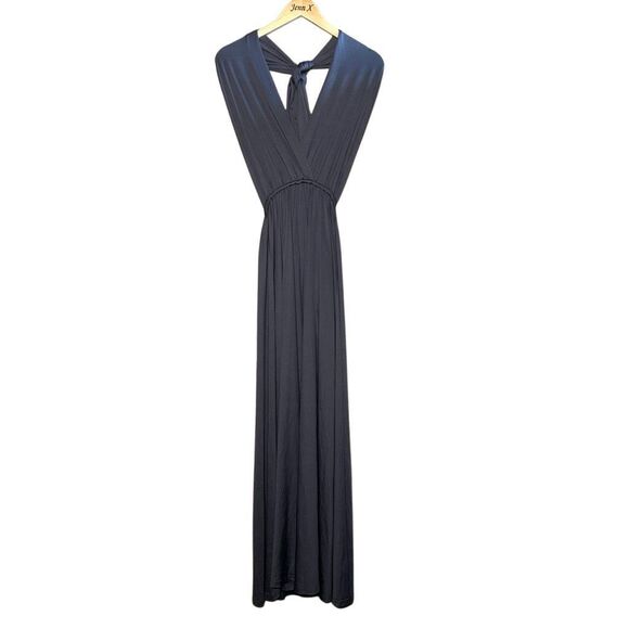 NWT Choies Gray Sleeveless Maxi Wrap Long Dress Size S Open Back Cocktail Party - Picture 1 of 11